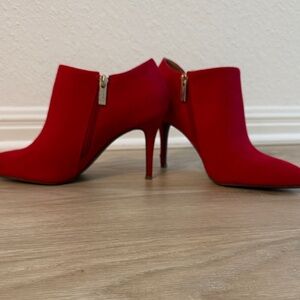 Jessica Simpson Bold Red Heeled Boots